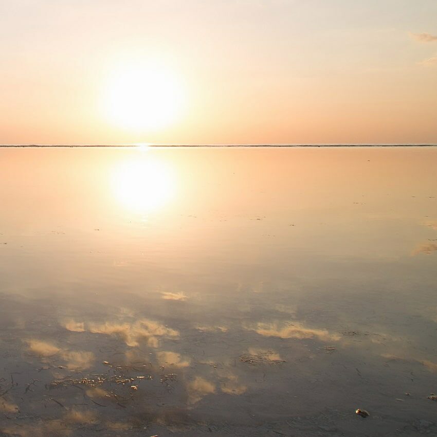 Plage soleil reflet